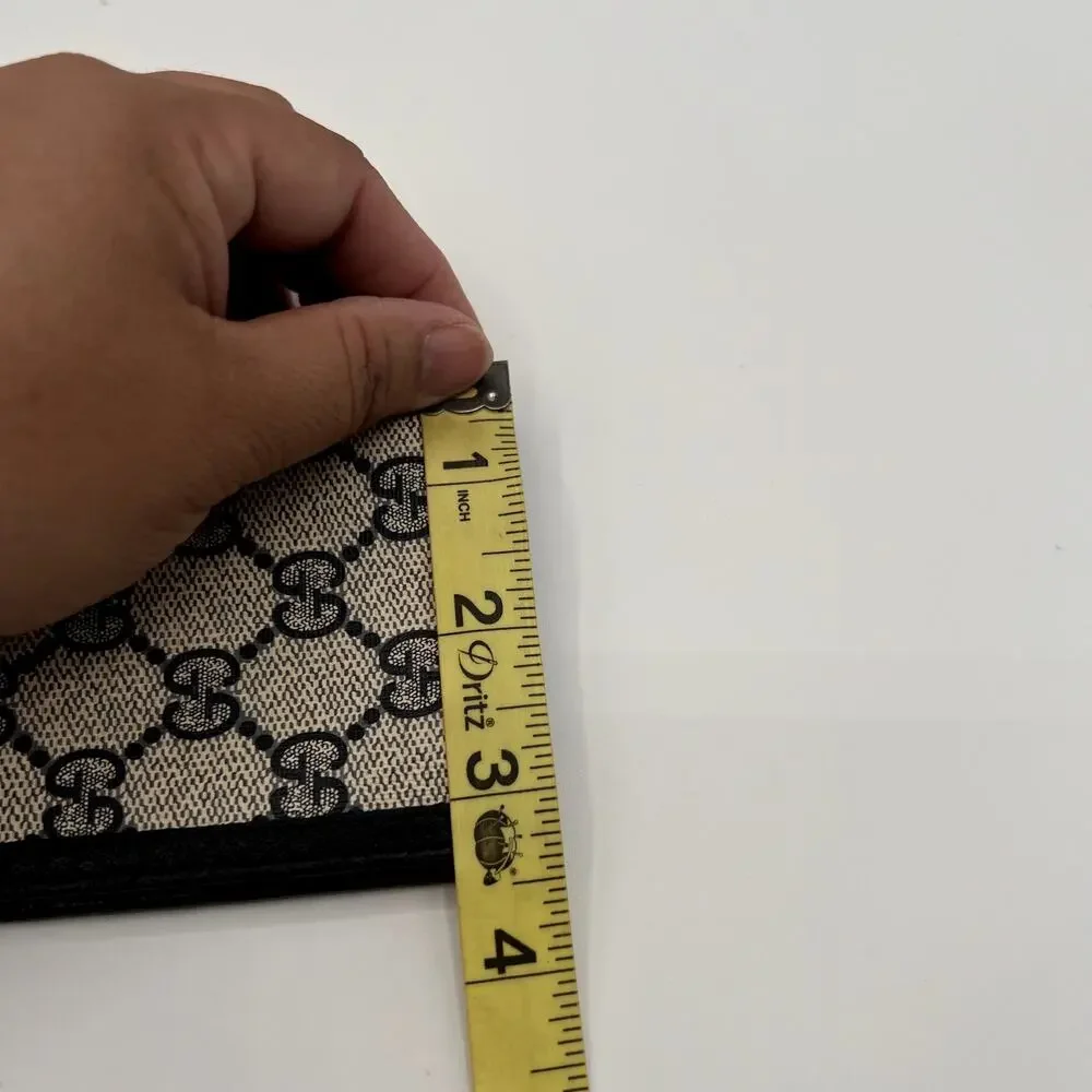 GUCCI Vtg GG Monogram Canvas Checkbook Long Wallet NIB - Picture 6 of 7